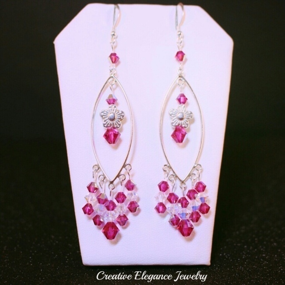 Swarovski Elements Sterling Silver Earrings